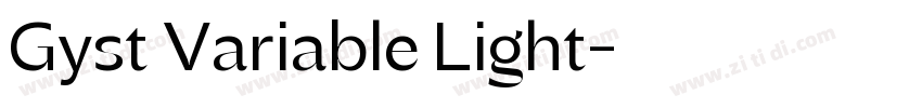 Gyst Variable Light字体转换